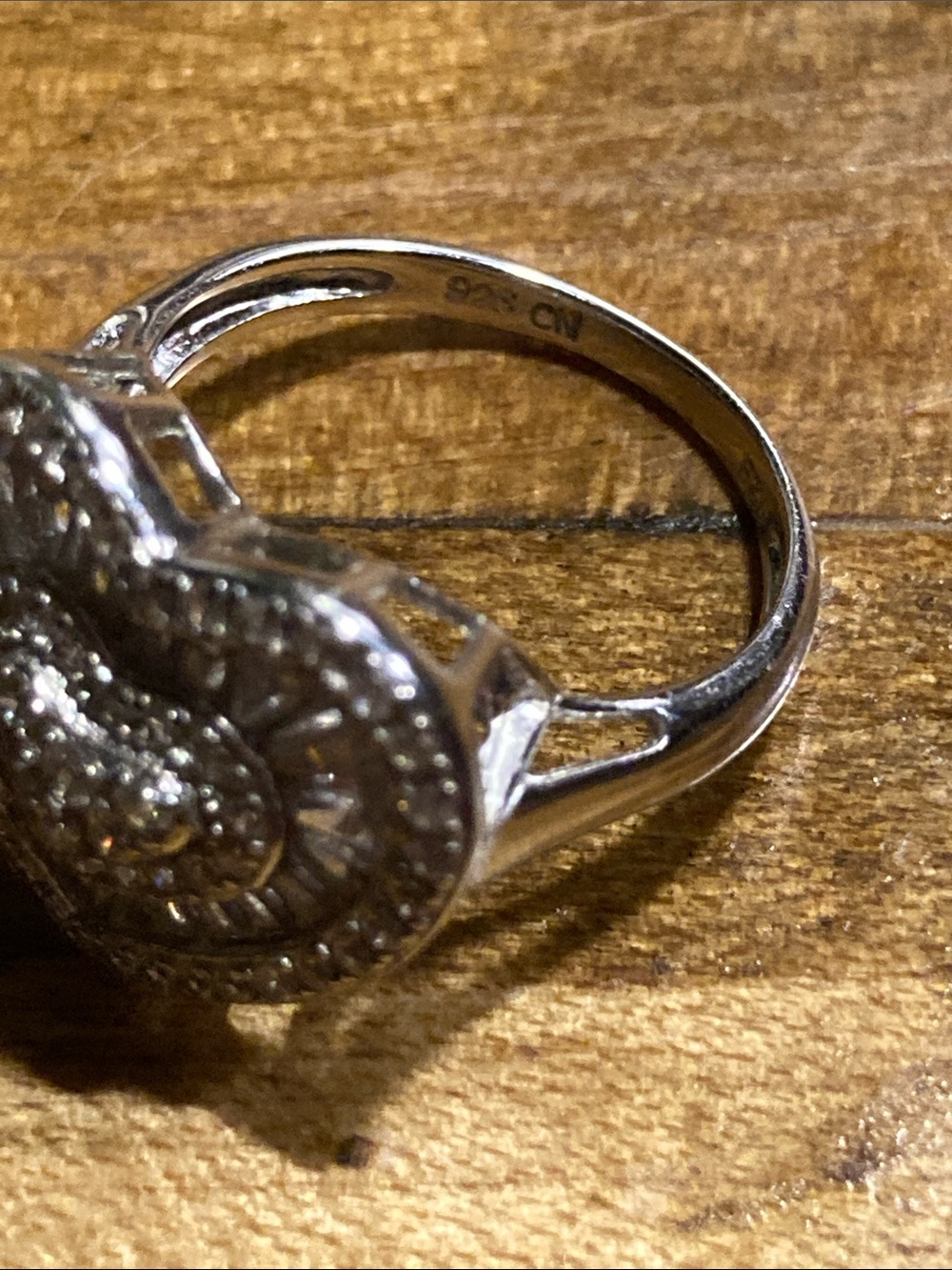 925 Silver CZ Heart Ring - Picture 5 of 11